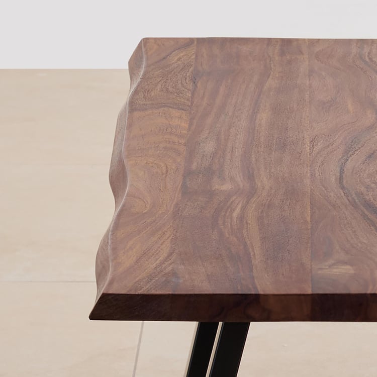 Raga NXT Sheesham Wood Top Coffee Table - Brown and Black