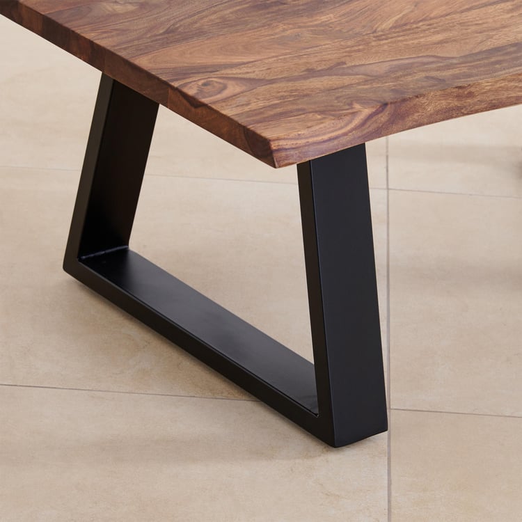 Raga NXT Sheesham Wood Top Coffee Table - Brown and Black