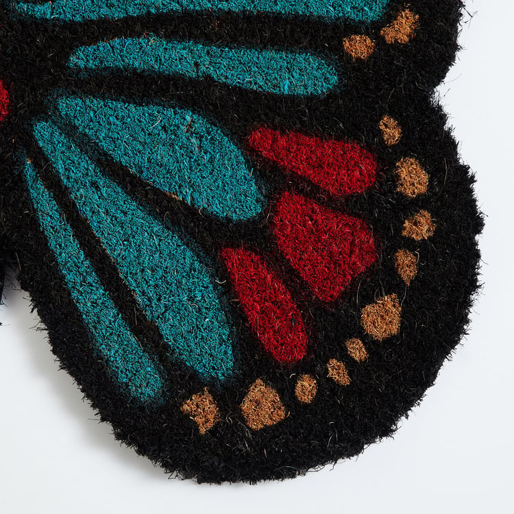 Radiance Coir Butterfly Printed Doormat - 40x60cm