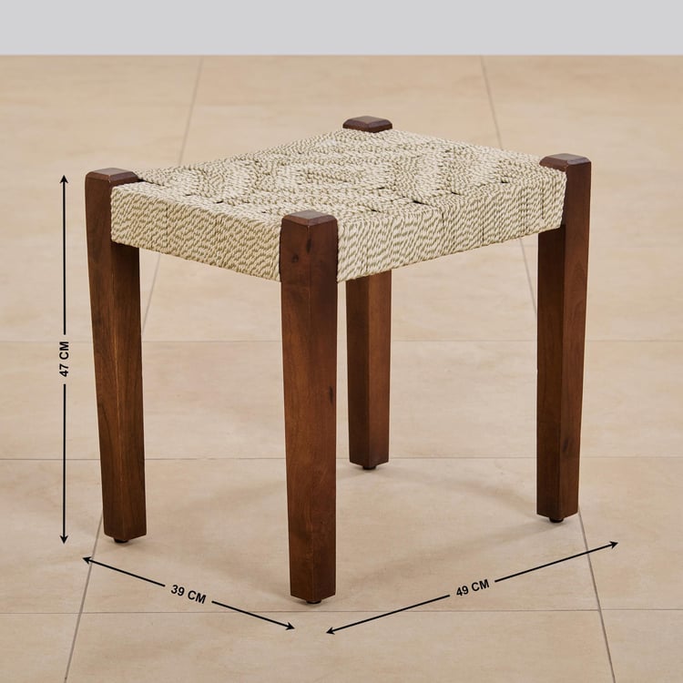 Grace Mango Wood Stool - Brown