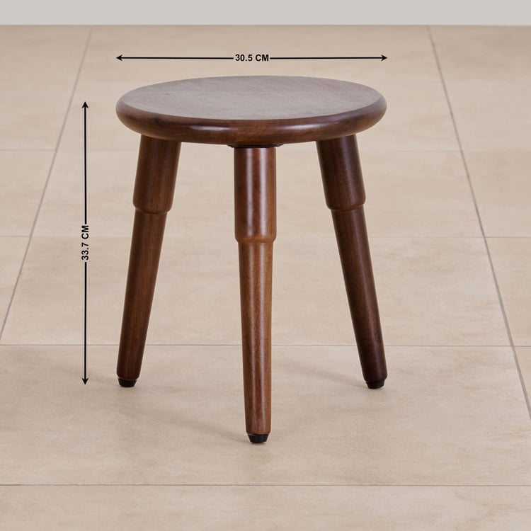 Neptune Mango Wood End Table - Brown