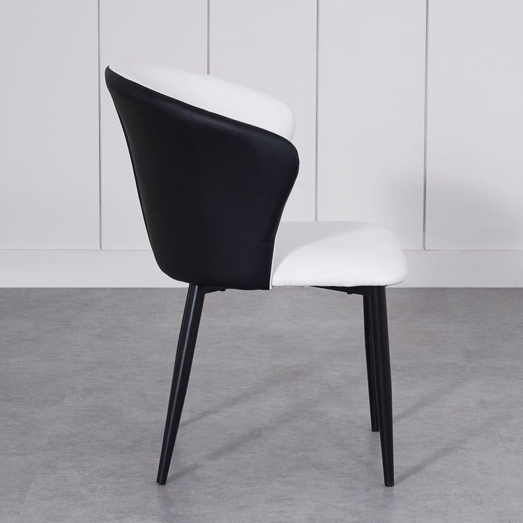 Charlie Set of 2 Faux Leather Dining Chairs - White