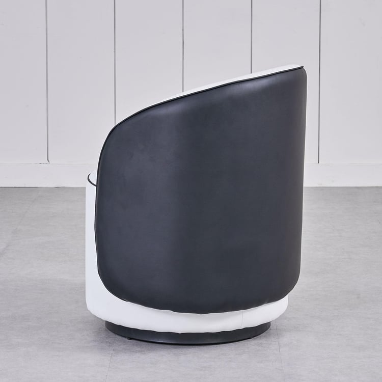 Charlie Faux Leather Accent Chair - White