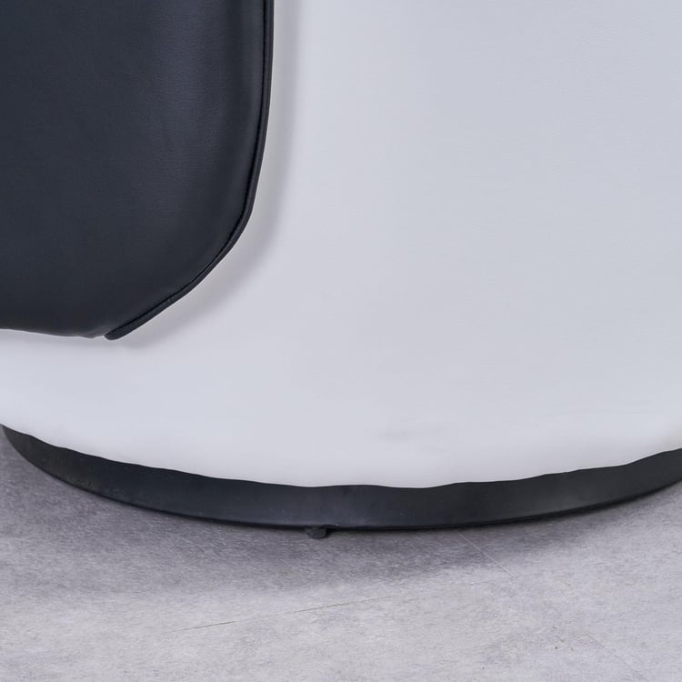 Charlie Faux Leather Accent Chair - White