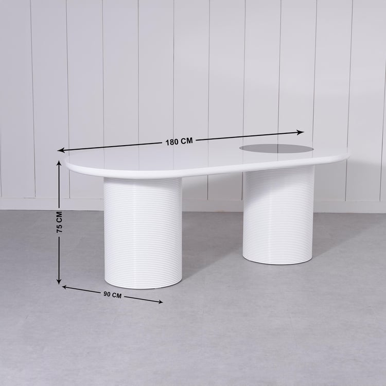 Charlie 6-Seater Dining Table - White