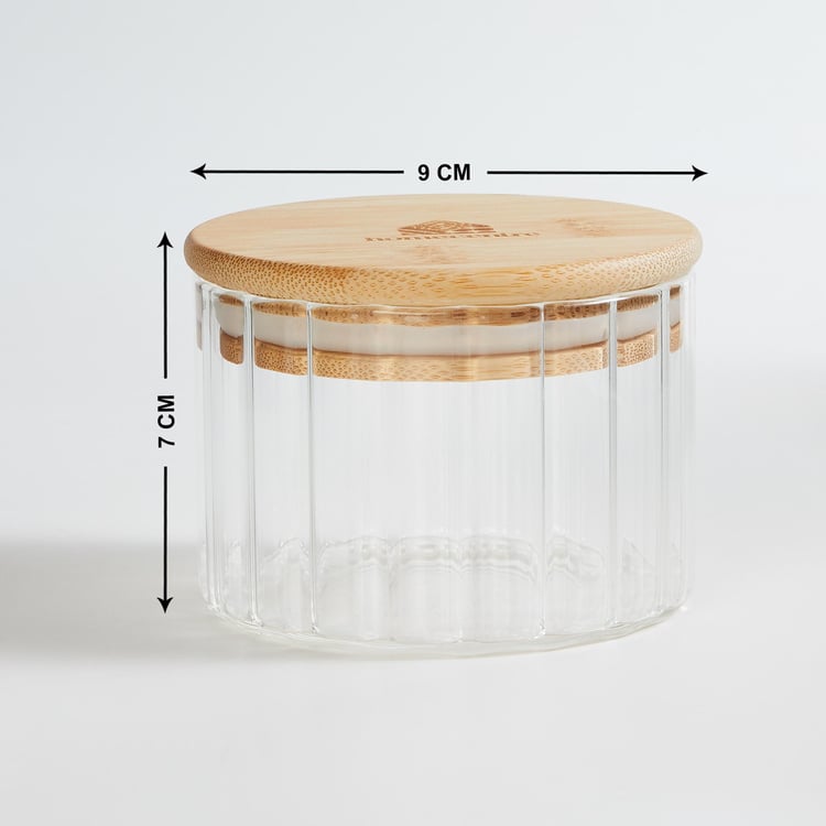 Spinel Glass Storage Canister with Bamboo Lid - 250ml