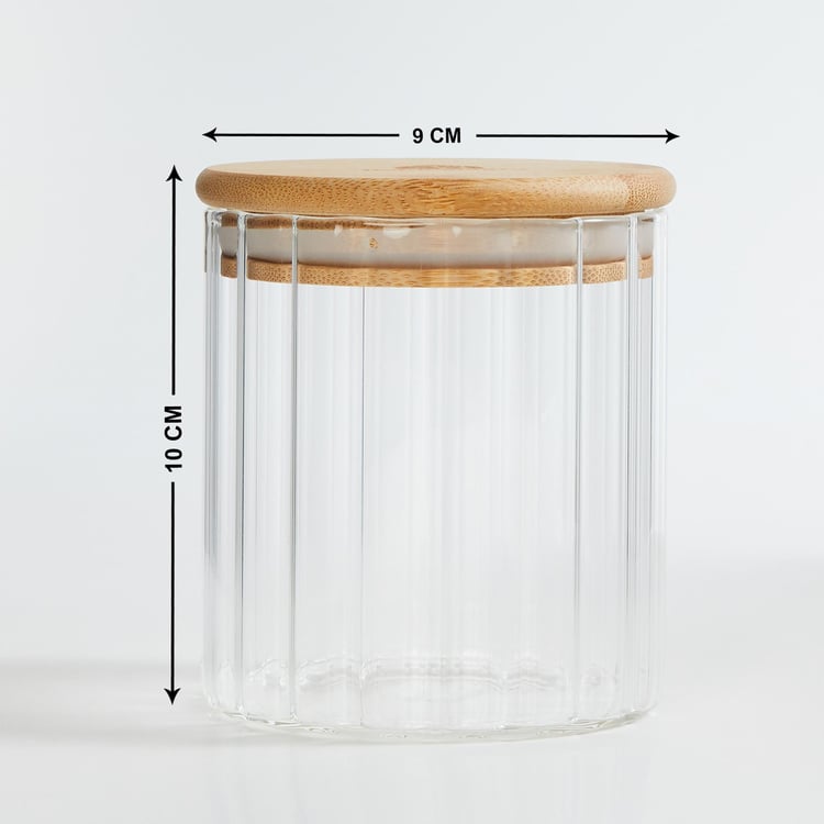 Spinel Glass Storage Canister with Bamboo Lid - 430ml