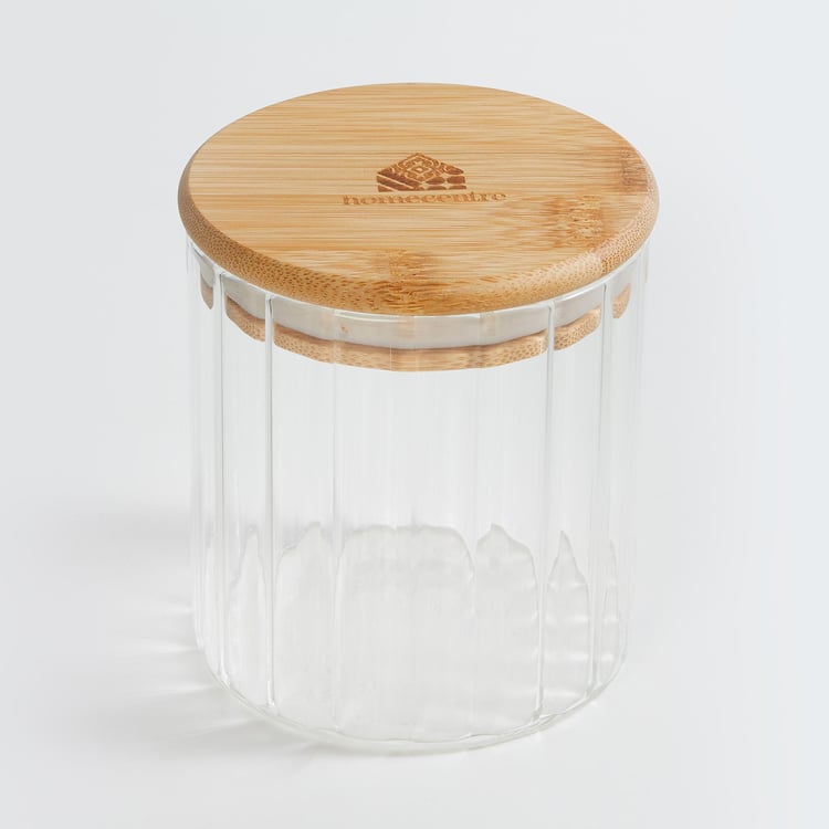 Spinel Glass Storage Canister with Bamboo Lid - 430ml