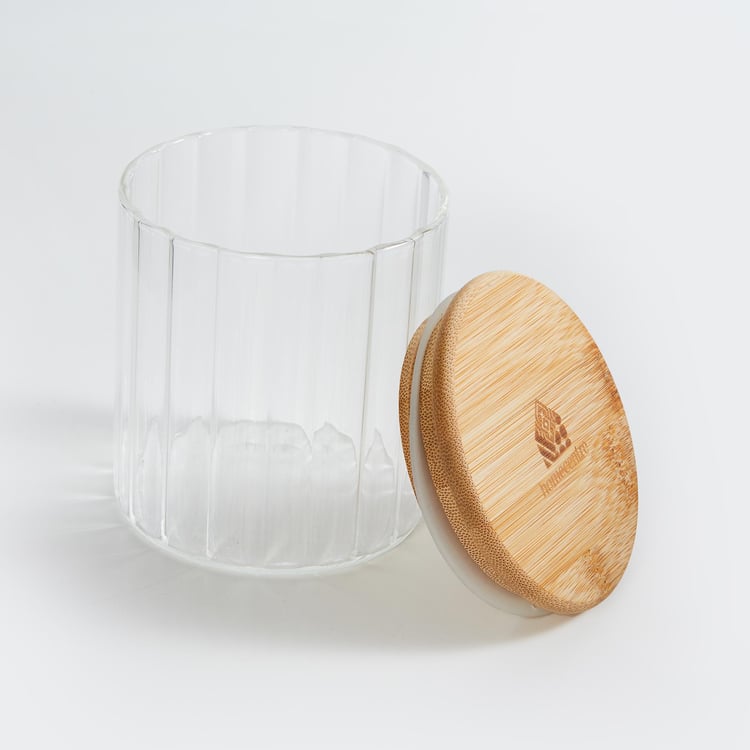 Spinel Glass Storage Canister with Bamboo Lid - 430ml