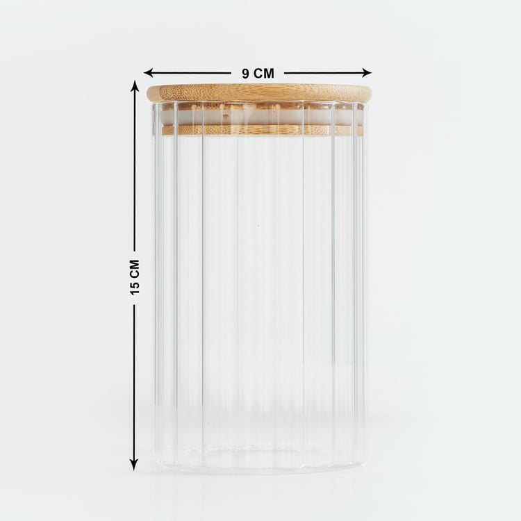 Spinel Storage Glass Canister with Bamboo Lid - 700ml