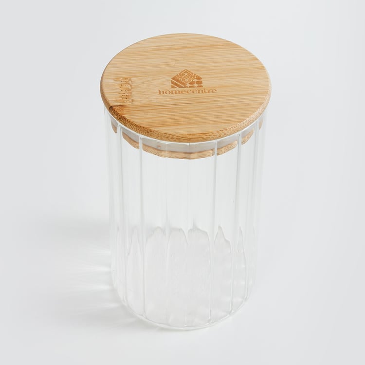 Spinel Storage Glass Canister with Bamboo Lid - 700ml