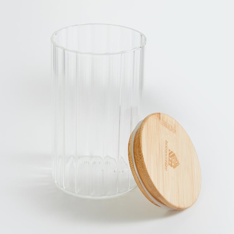 Spinel Storage Glass Canister with Bamboo Lid - 700ml