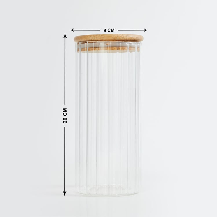 Spinel Glass Storage Canister with Bamboo Lid - 1000ml