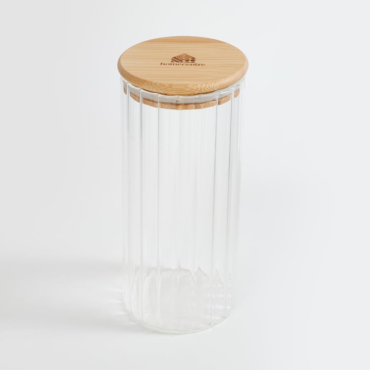 Spinel Glass Storage Canister with Bamboo Lid - 1000ml