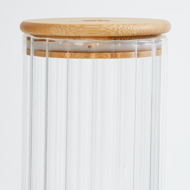 Spinel Glass Storage Canister with Bamboo Lid - 1000ml