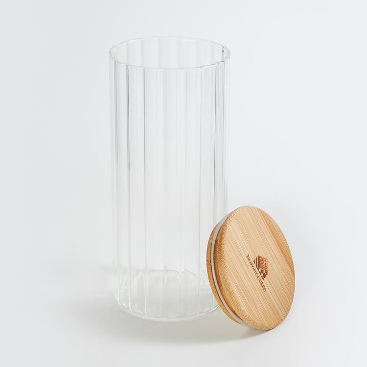 Spinel Glass Storage Canister with Bamboo Lid - 1000ml