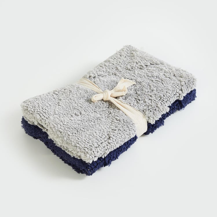 Harbour Multicolour Textured Anti-Skid Bath Mat - Set of 2 - 30x50cm