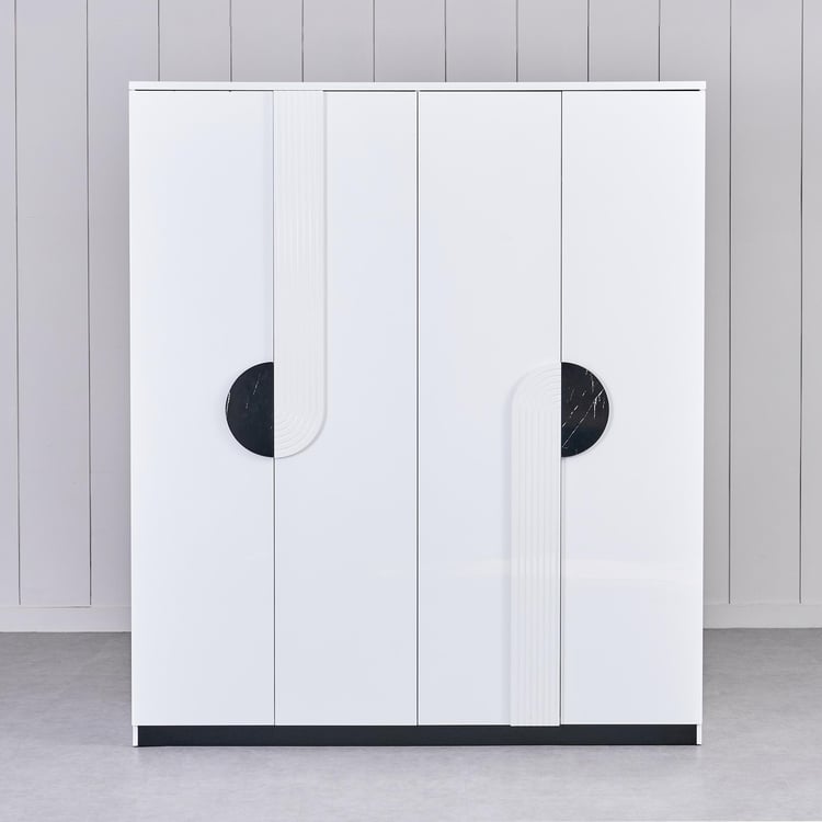 Charlie 4-Door Wardrobe - White