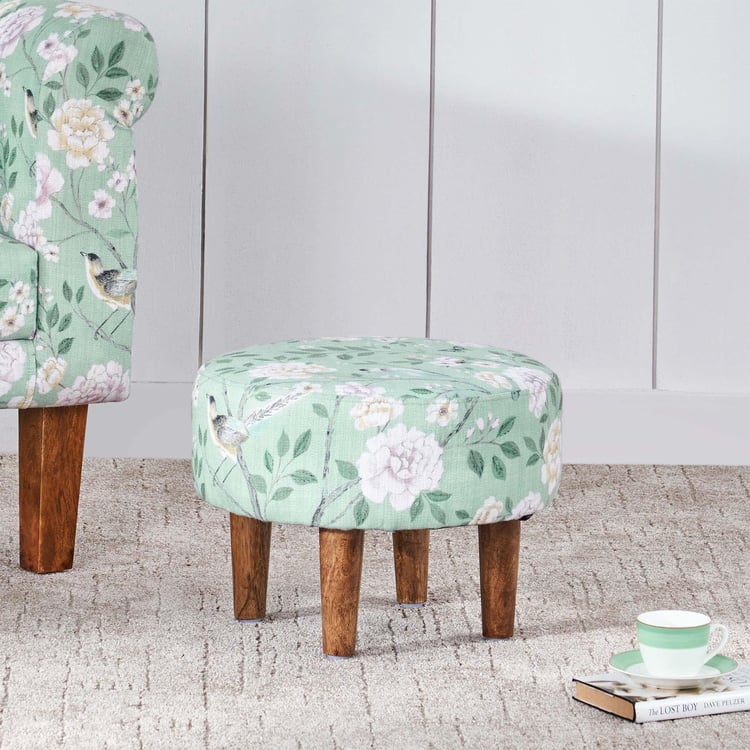 Blossom Fabric Footrest - Mint