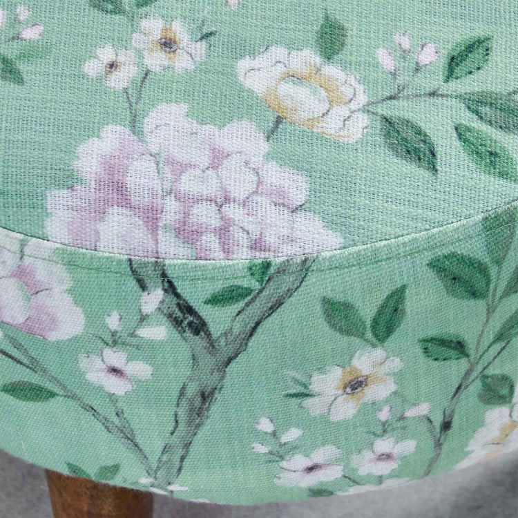 Blossom Fabric Footrest - Mint