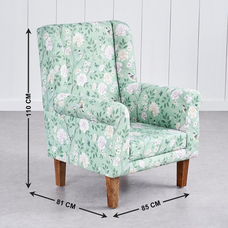 Blossom Fabric Accent Chair - Mint