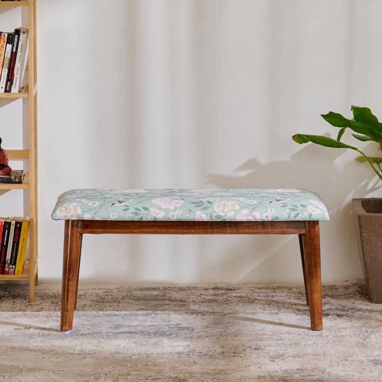 Blossom Fabric Bench - Mint