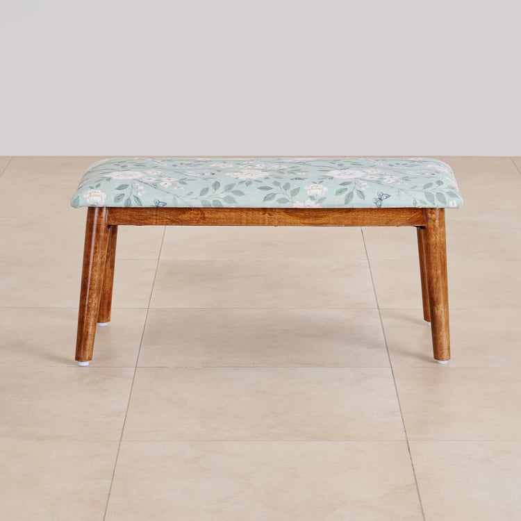 Blossom Fabric Bench - Mint