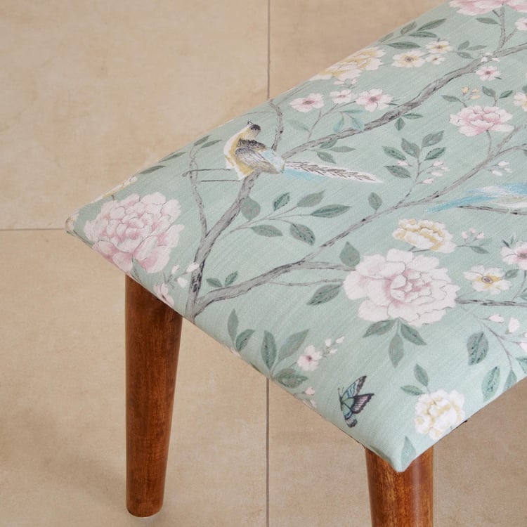 Blossom Fabric Bench - Mint