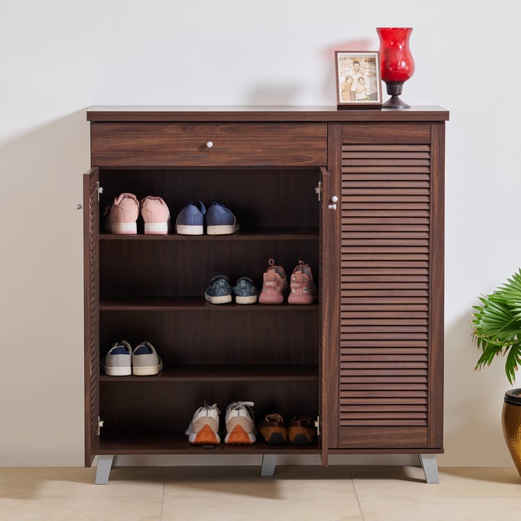 Lewis NXT 26 Pairs Shoe Cabinet with Drawer - Brown