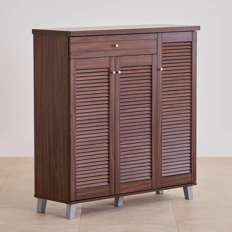 Lewis NXT 26 Pairs Shoe Cabinet with Drawer - Brown