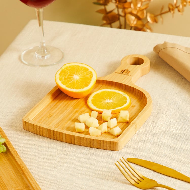 Spinel Bamboo Serving Platter with Handle
