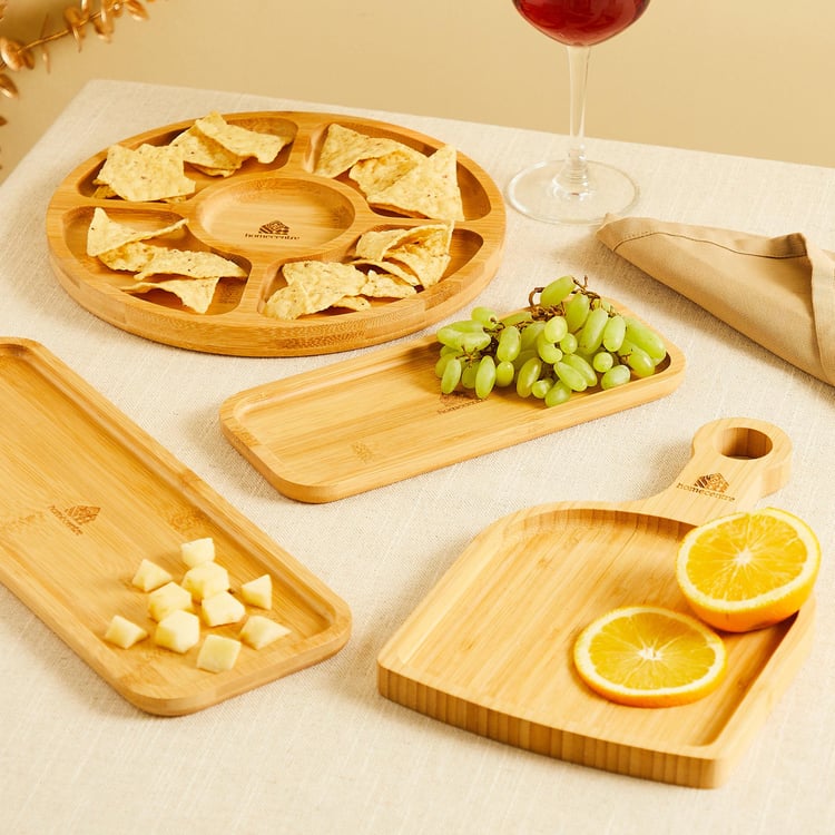 Spinel Bamboo Serving Platter with Handle