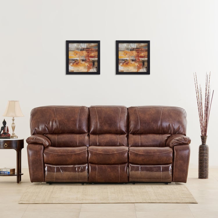 Harvey Nappa 3-Seater Recliner - Brown