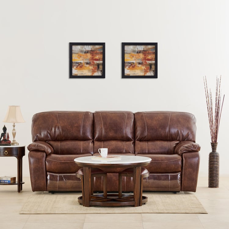 Harvey Nappa 3-Seater Recliner - Brown