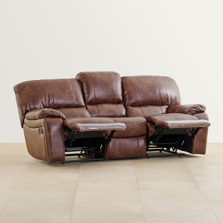 Harvey Nappa 3-Seater Recliner - Brown