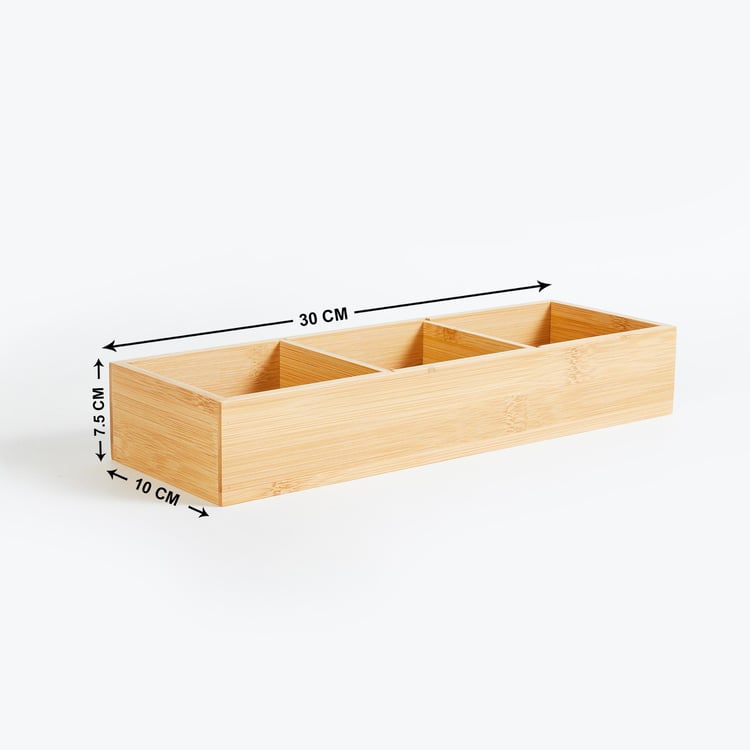 Spinel Bamboo Rectangular Adjustable Organiser