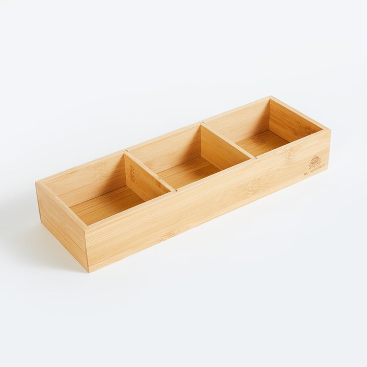 Spinel Bamboo Rectangular Adjustable Organiser