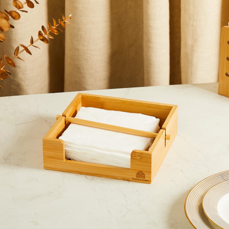 Spinel Bamboo Tissue Holder - 19.4x19.4x6cm