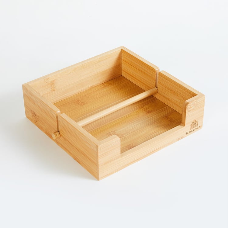 Spinel Bamboo Tissue Holder - 19.4x19.4x6cm