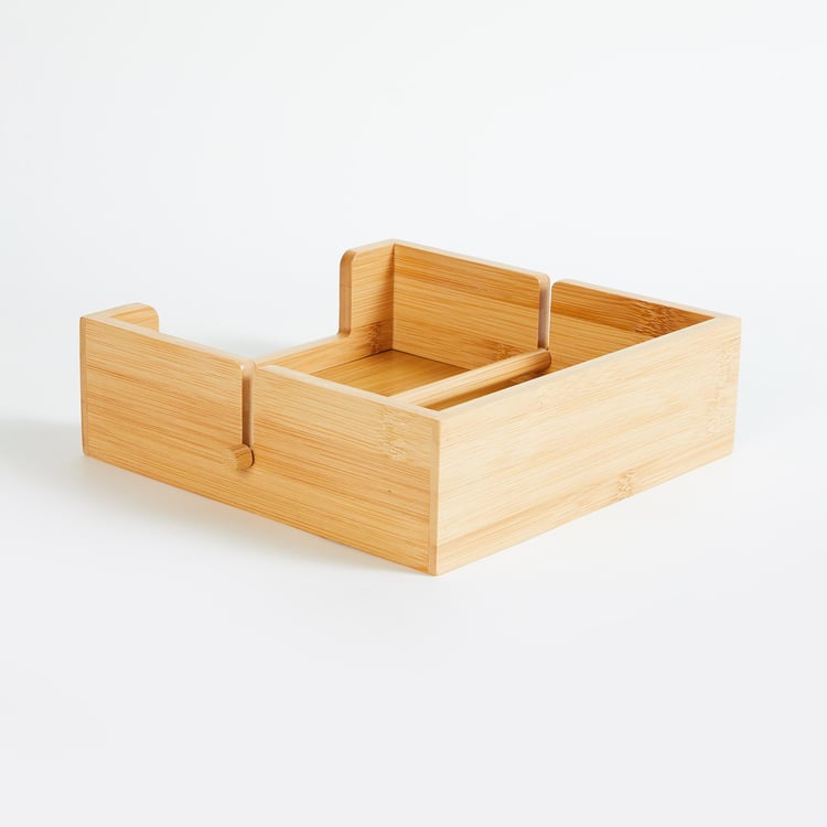 Spinel Bamboo Tissue Holder - 19.4x19.4x6cm