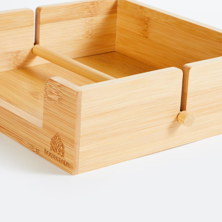 Spinel Bamboo Tissue Holder - 19.4x19.4x6cm