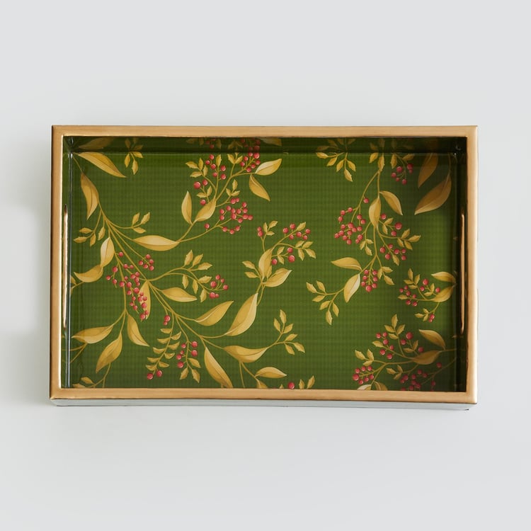 Corsica Noel Wood Printed Serving Tray - 30x20cm