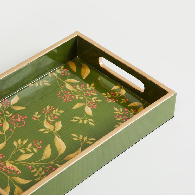 Corsica Noel Wood Printed Serving Tray - 30x20cm