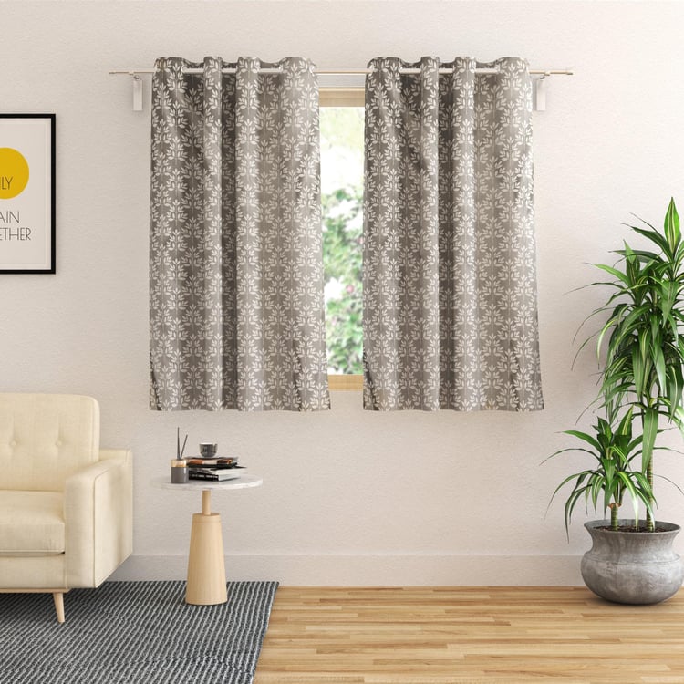 Everyday Essentials Vivian Set of 2 Printed Knit Blackout Window Curtains