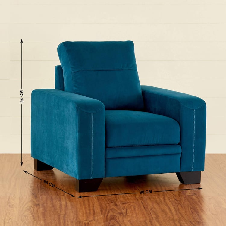 Quebec Velvet 3+2+1 Seater Sofa - Teal