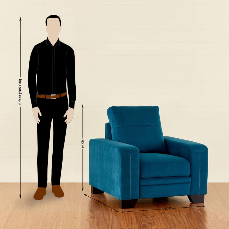 Quebec Velvet 3+2+1 Seater Sofa - Teal