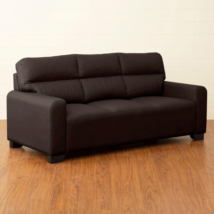Albury Faux Leather 3+2 Seater Sofa Set - Brown
