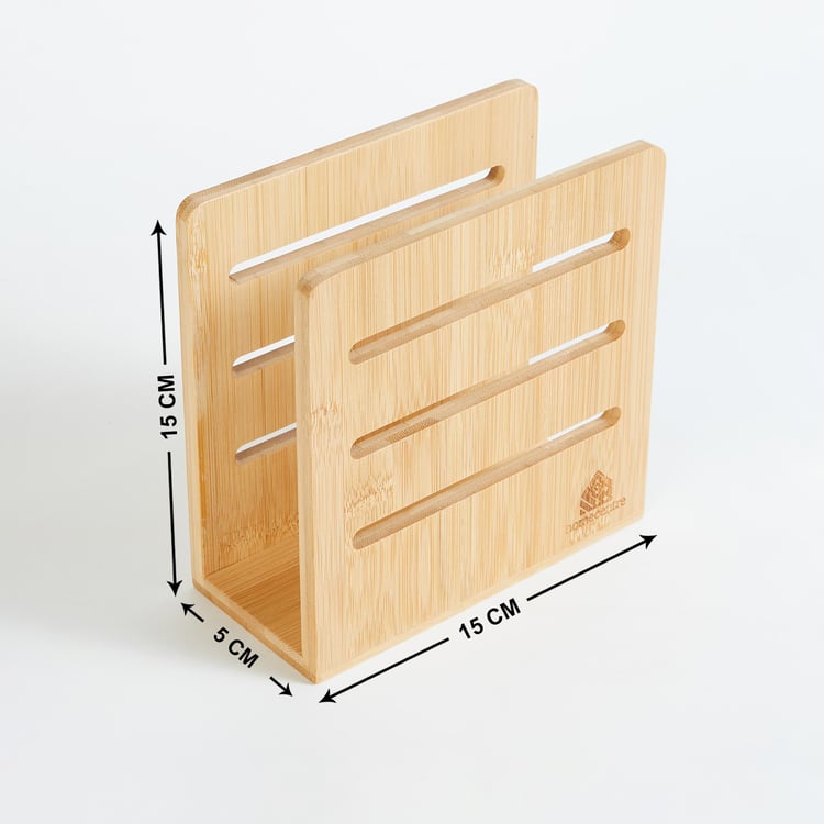 Spinel Bamboo Tissue Holder - 15x7x15cm