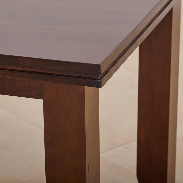 (Refurbished) Hevea Solid Wood 6-Seater Dining Table - Brown