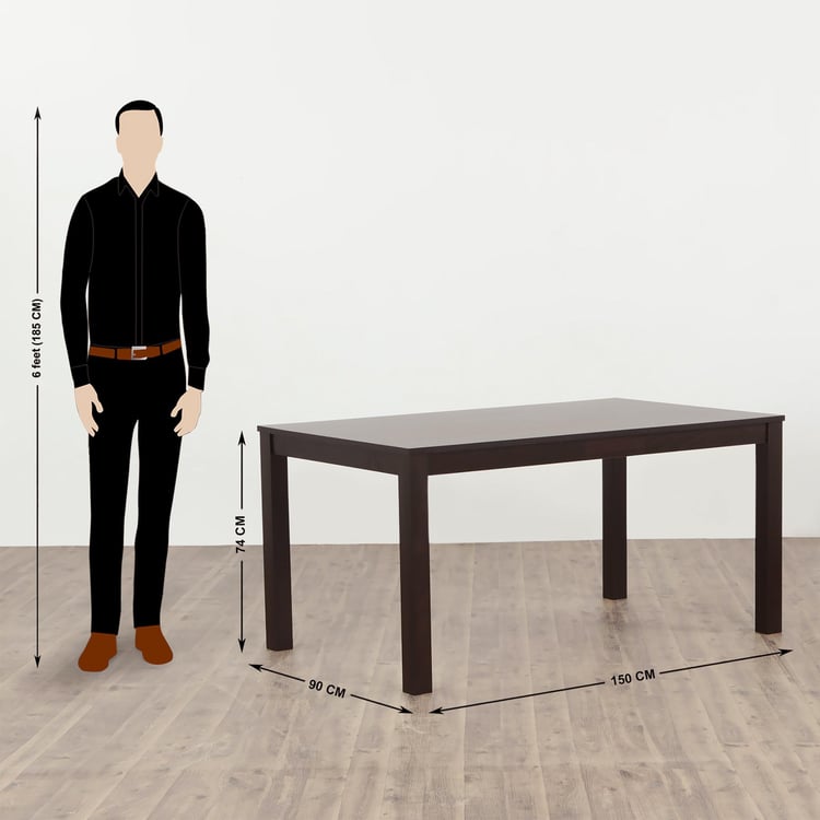 (Refurbished) Diana 6-Seater Dining Table - Brown